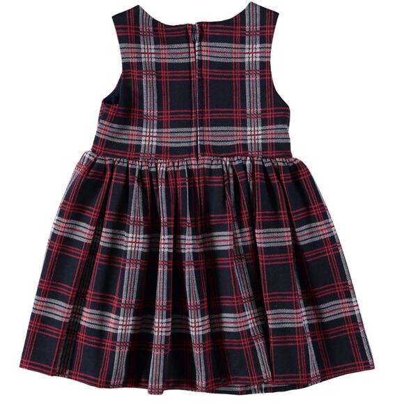 Bonnie Jean Girls Plaid Holiday Dress with Cardigan Size 4 Red and Navy NWT - Picture 3 of 8